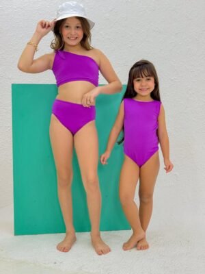 BÍQUINI E MAIÔ INFANTIL LISO - PACOTE COM 10 PEÇAS